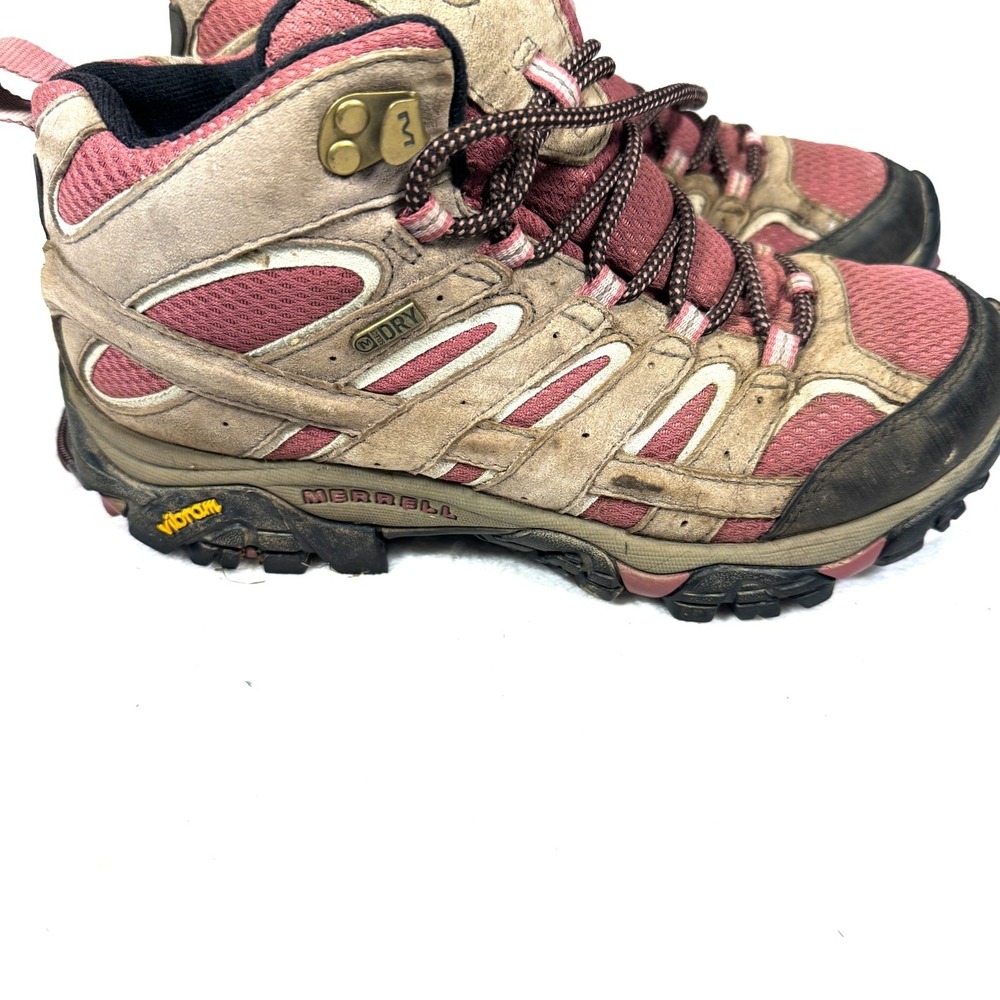 Merrell Moab 2 Mid J06052 Women's US 8.5 Boulder Blush Waterproof Hiking Boots - Picture 2 of 8